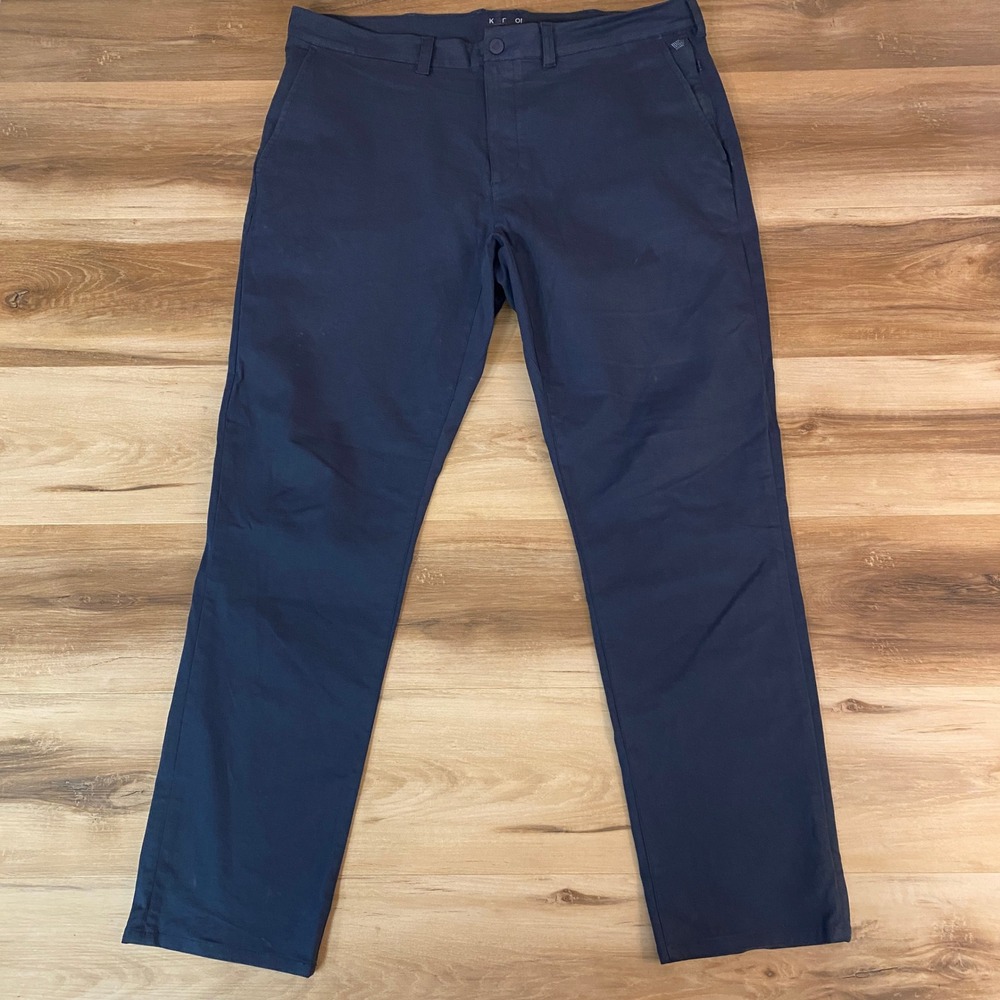 Mack Weldon Radius Flex Chinos Slim Fit Stretch Blue Pants 35x32